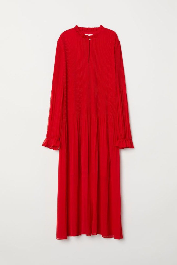H M Pleated chiffon dress Women s Fashion Dresses Sets Dresses on Carousell