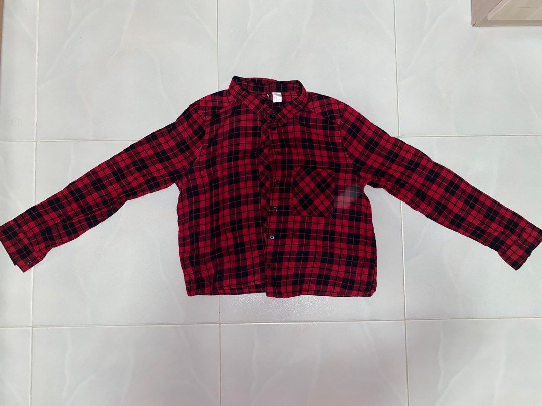 H&m red and black shirt online