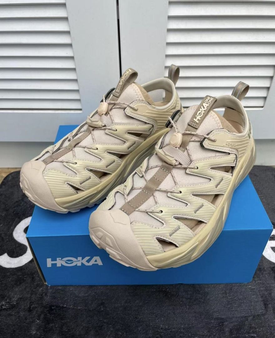 HOKA ONE ONE Hopara 露營徒步溯溪運動涼鞋男女同款流沙色, 女裝, 鞋