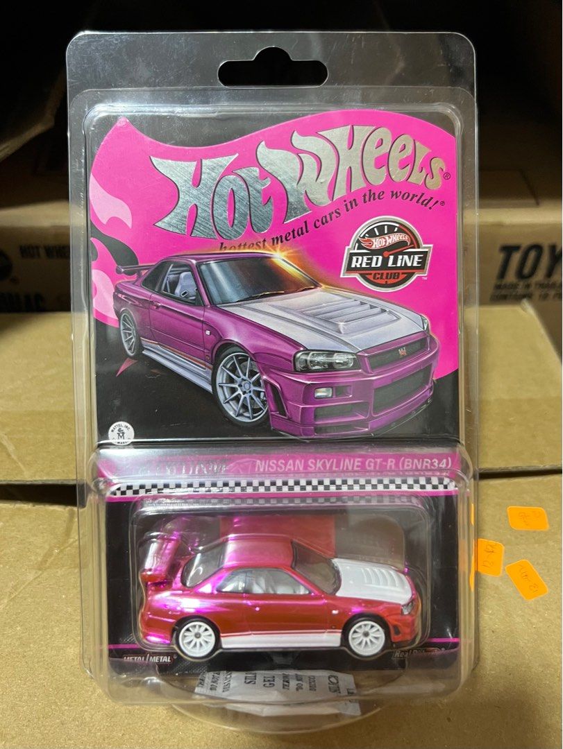 Hotwheels R34 Pink RLC Club Exclusive BNR34, Hobbies & Toys, Toys ...