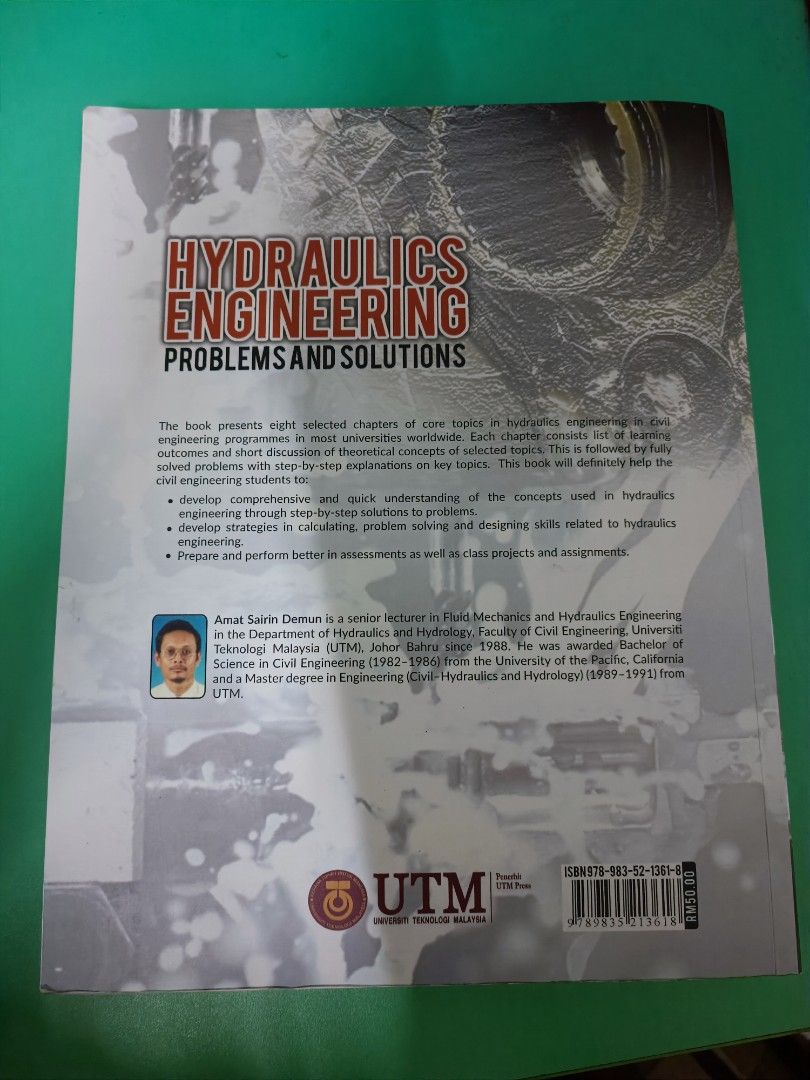 HYDRAULIC ENGINEERING UTM TEXTBOOK, Hobbies & Toys, Books & Magazines