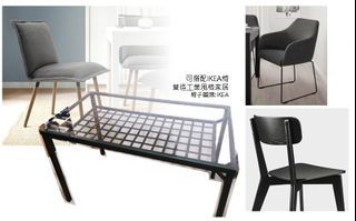 工業風/簡約風/鐵桌/玻璃面/餐桌/IKEA二手桌