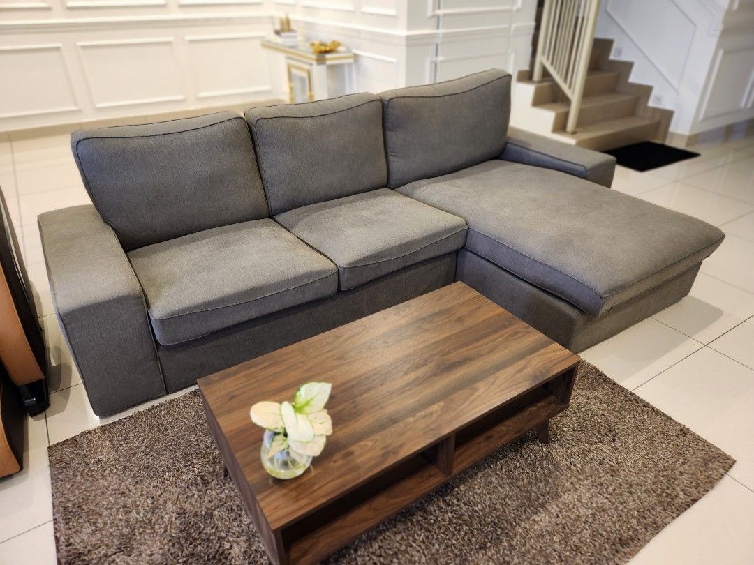 IKEA KIVIK 3 seat sofa with chaise lounge