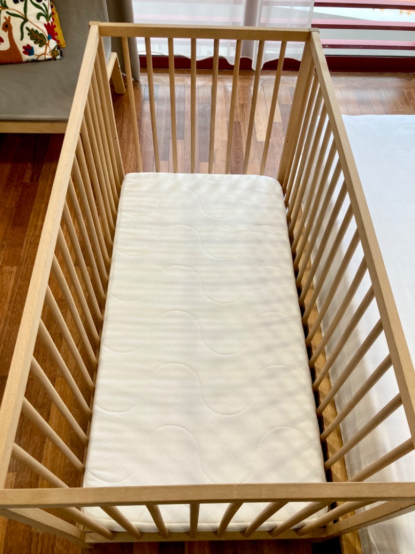 Free IKEA wooden cot and mattress, plus bedding if needed., Babies
