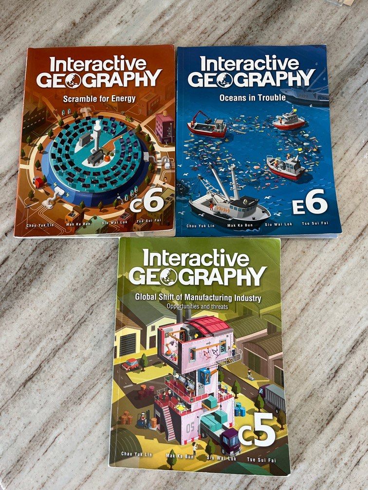 Interactive geography c6 e6 c5 （分類：教科書）位於 Hong Kong。 由 wongcherry123 提交（商品編號 1244161521，圖片 1）。簡介： c6 有+-10頁做過，或有筆記，見圖7-10 e6 全部沒有做過，最多一兩頁highlight 見圖4-6 c5 大約13頁有做過或有筆記有三幾頁highlight 見圖7-10 all 2017 version 必須全要 清書 $30不議價 已很平 非誠勿擾 好忙 月底清走。
