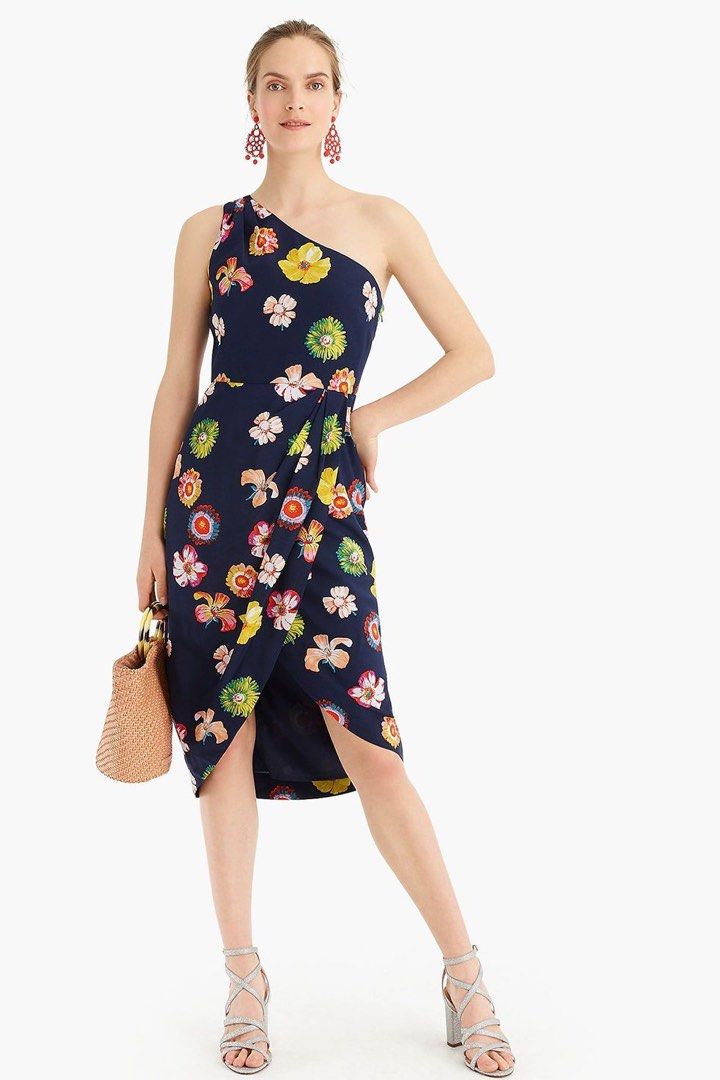 J Crew Silk One Shoulder Dress Women s Fashion Dresses Sets Dresses on Carousell