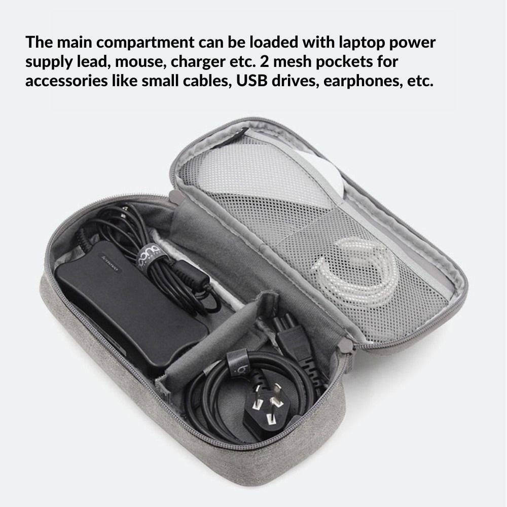 Laptop charger pouch top