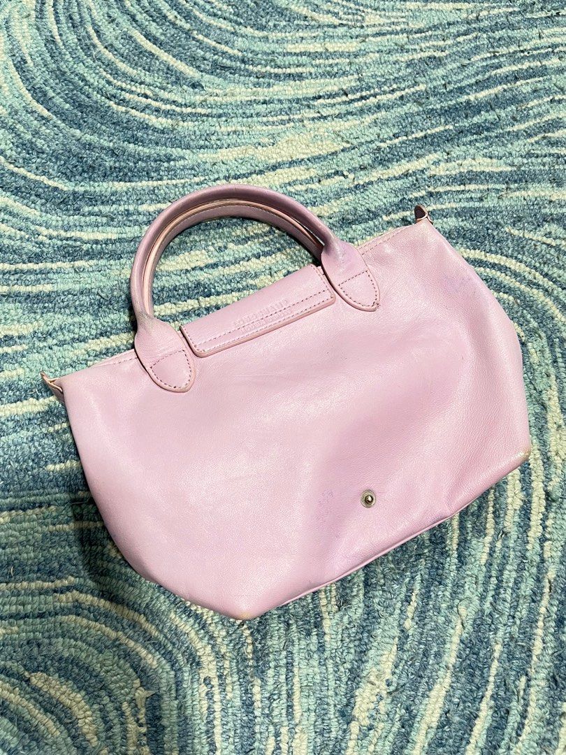 Longchamp Le Pliage Cuir Small Amethyst 2Way Shoulder Bag USED Ships From  Japan!