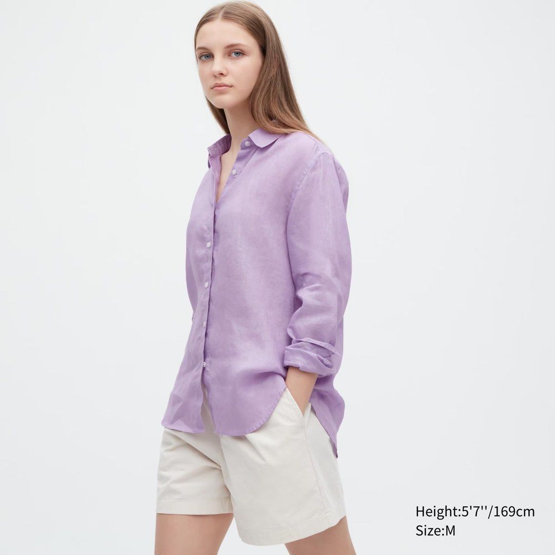 uniqlo purple blouse