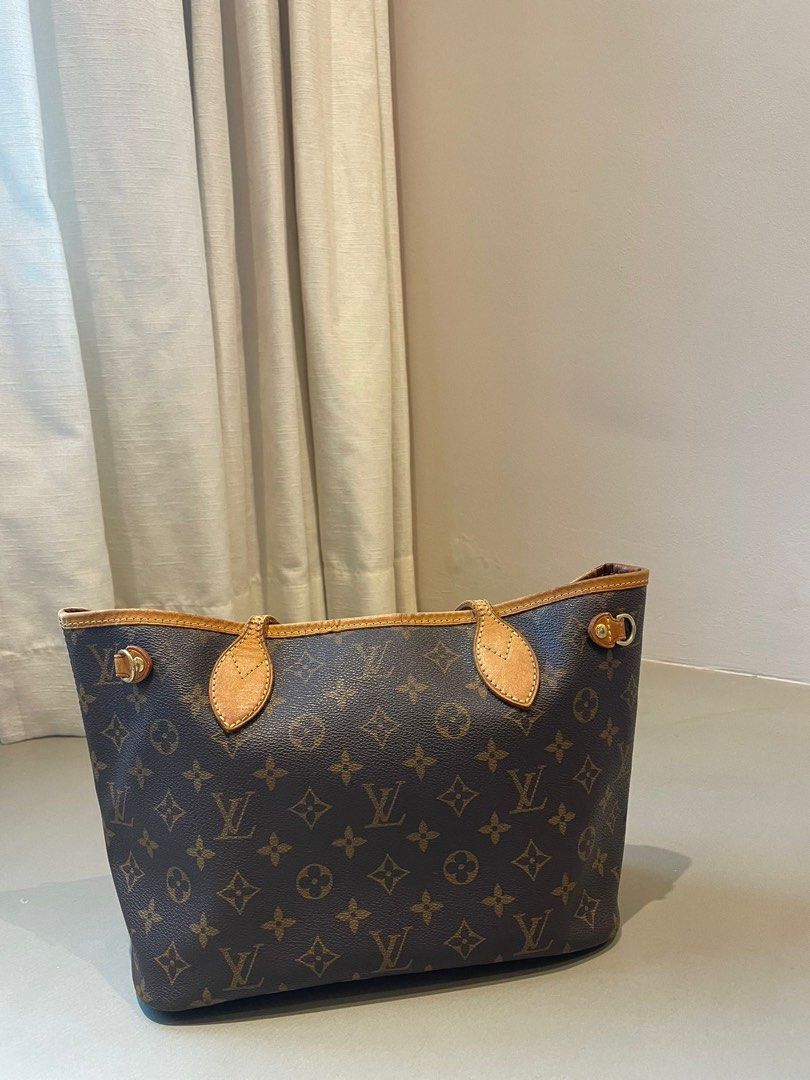 Louis Vuitton Neverfull PM Tote Bag - Damier Ebene Canvas , Red Interior at  1stDibs