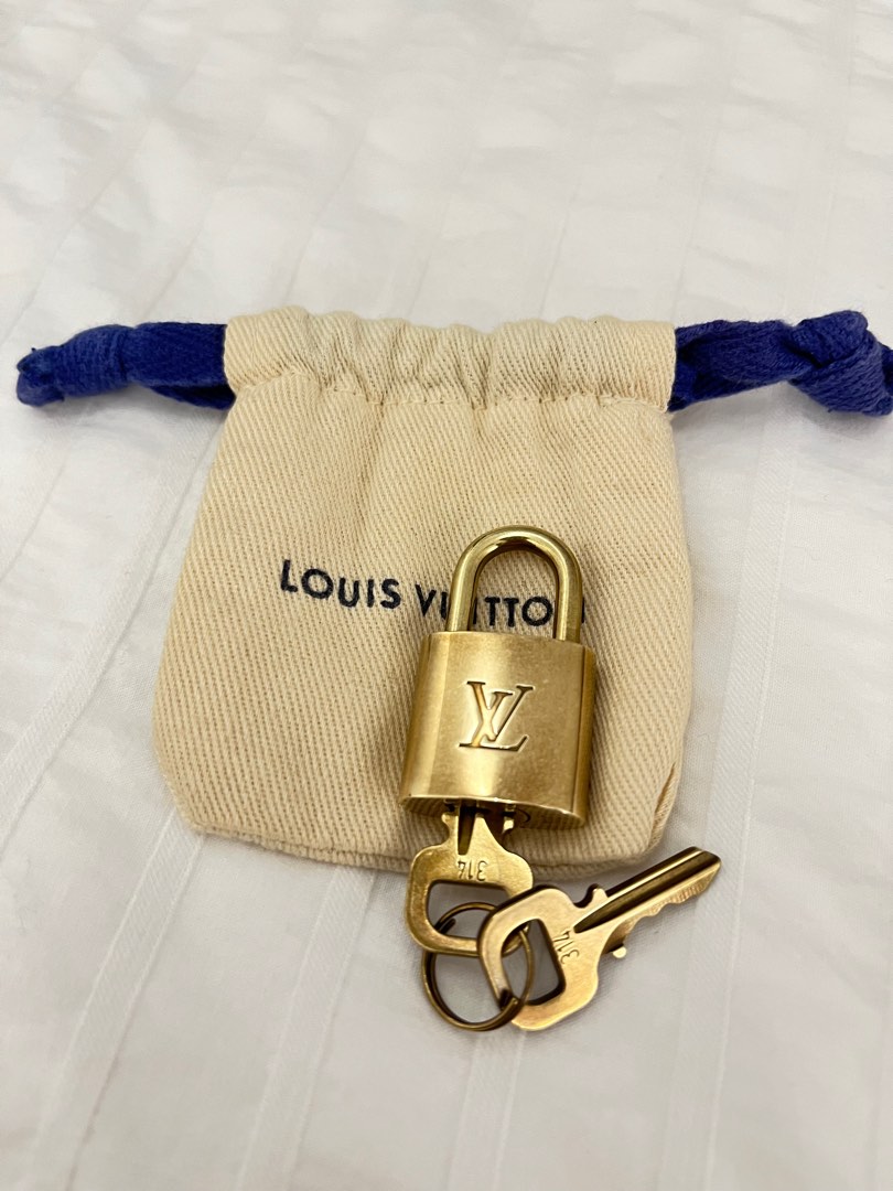 LV Padlock + Key + dust bag, Luxury, Accessories on Carousell