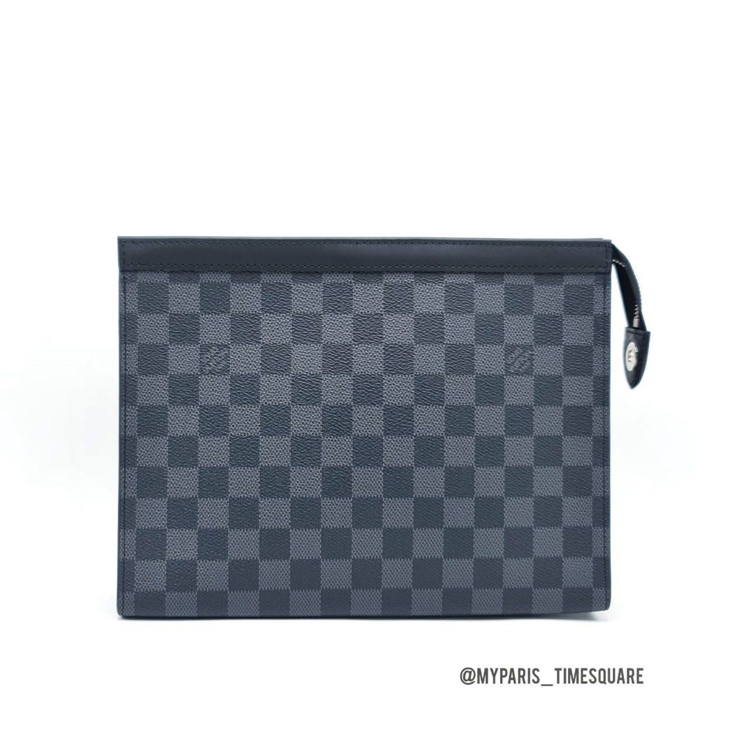 Lv men's clutch bag Louis Vuitton black and blue preorder, Luxury, Bags &  Wallets on Carousell