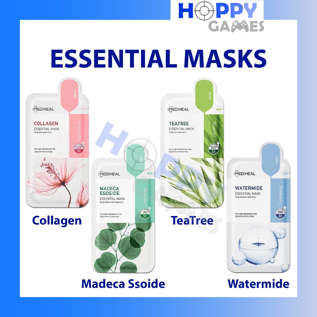 Mediheal Essential Mask Madeca Ssoside Collagen Tea Tree Watermide Medi ...