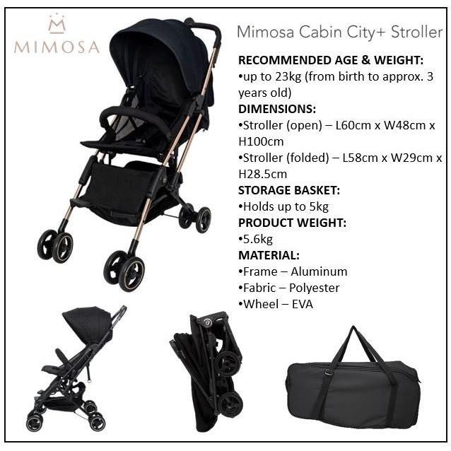 Mimosa cabin city stroller recline best sale