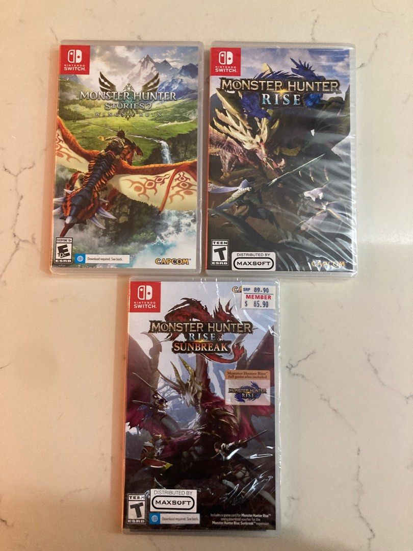 Monster Hunter Games for Nintendo Switch, Video Gaming, Video Games,  Nintendo on Carousell