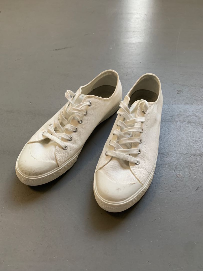 Muji Canvas Shoes White 27.5, Men's Fashion, Footwear, Sneakers on ...