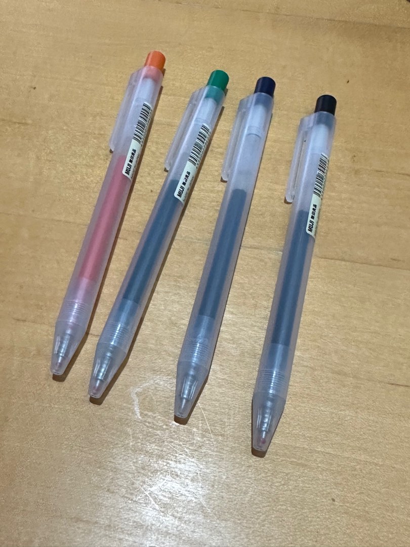 Muji Smooth Gel Ink Ballpoint Pen Knock Type 0.5 on Carousell