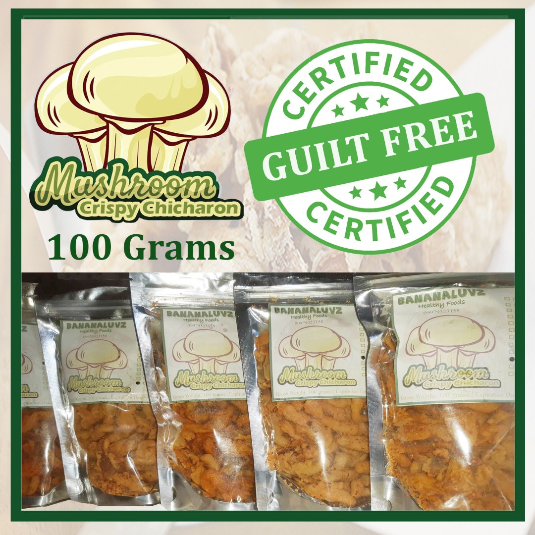 Mushroom Chicharon 100grams with Variant Flavors Crispy Delicious