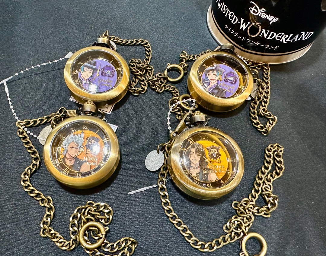 Must Buy Twisted Wonderland Original Disney Pocket Watch with Box Battery Operated Hobbies Toys Memorabilia Collectibles J pop on Carousell