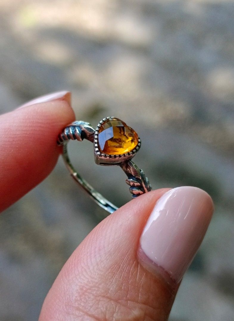 Pandora store citrine ring