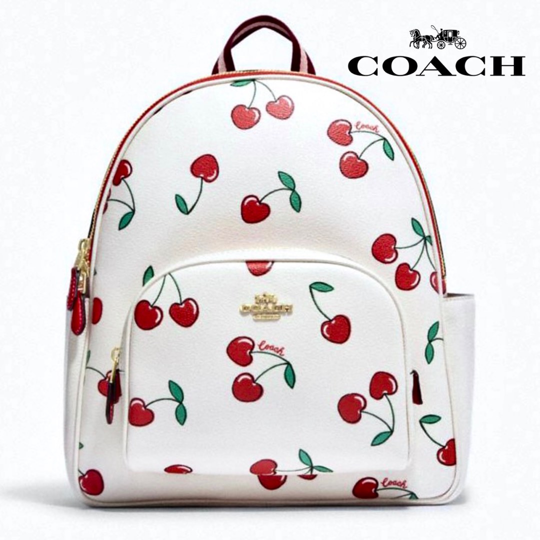 Coach cherry cheap backpack