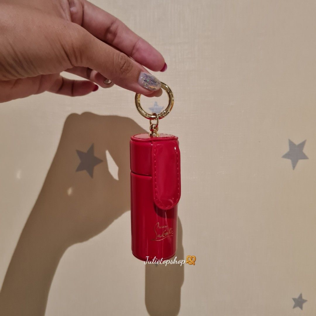 Christian Louboutin Lipstick Case Keychain in Metallic