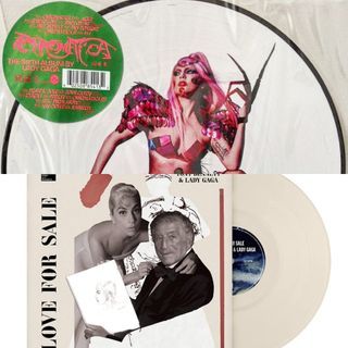 NEW Lady Gaga - Chromatica picture + Love for sale Cream Amazon Exclusive Edition vinyl record LP