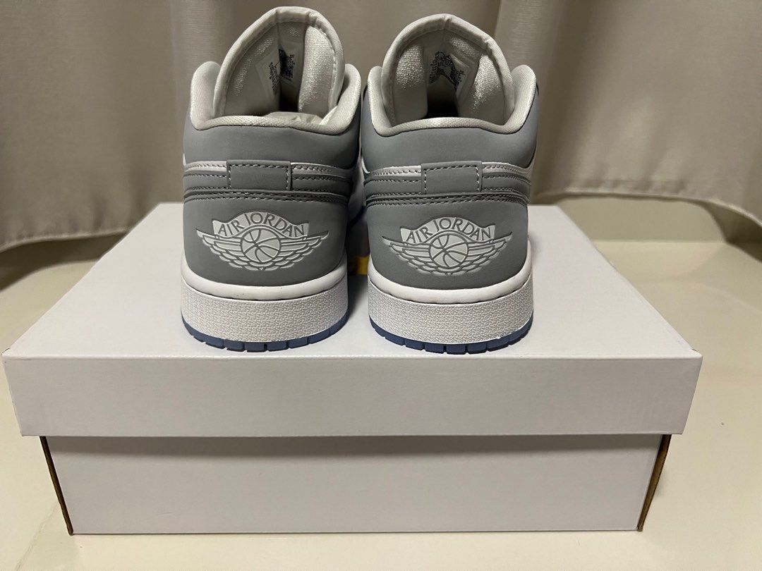 gigiwiththatbeat air jordan 1 low white wolf grey