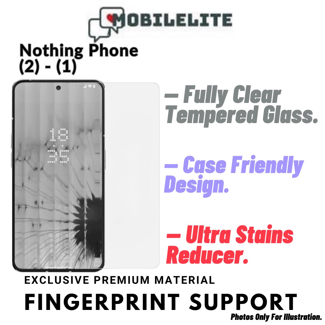 [HOT] Nothing Phone (2) | (1) Fully Clear Tempered Glass Protective ...