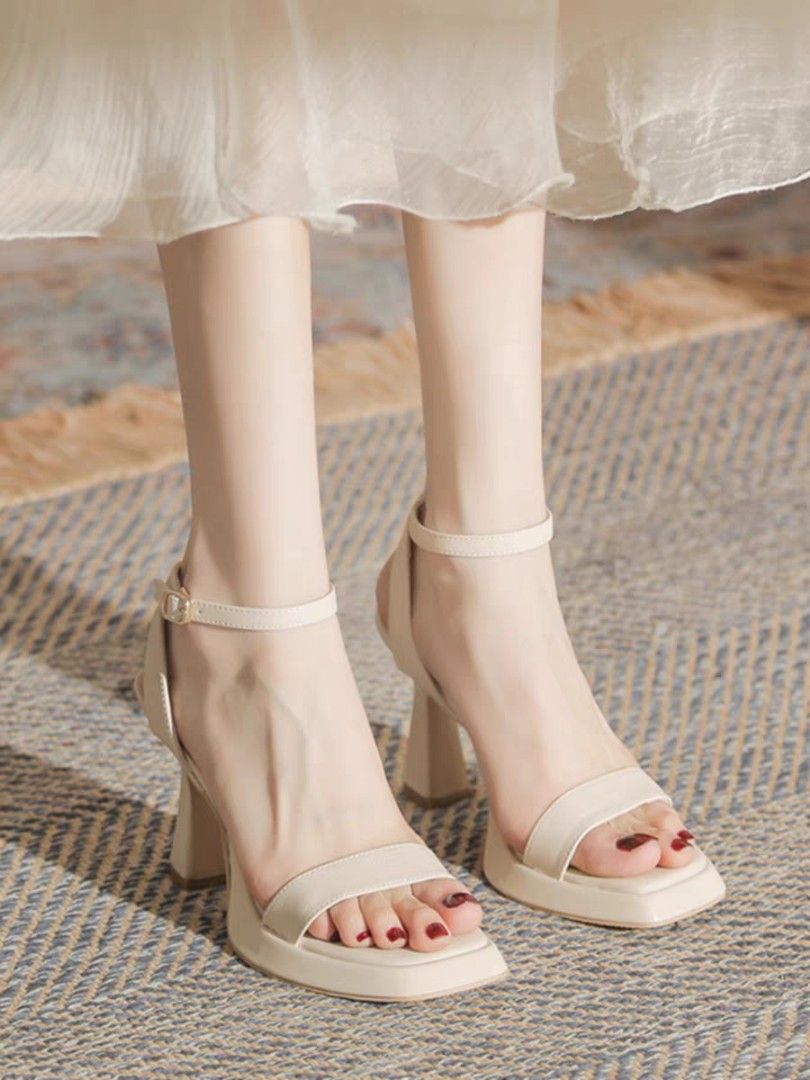 Casual nude heels hot sale