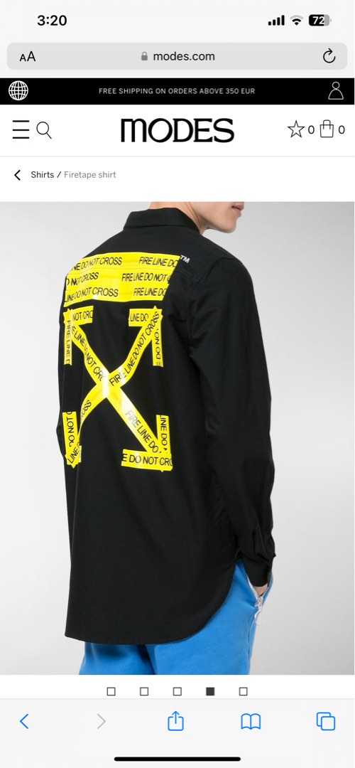 Off white firetape on sale shirt