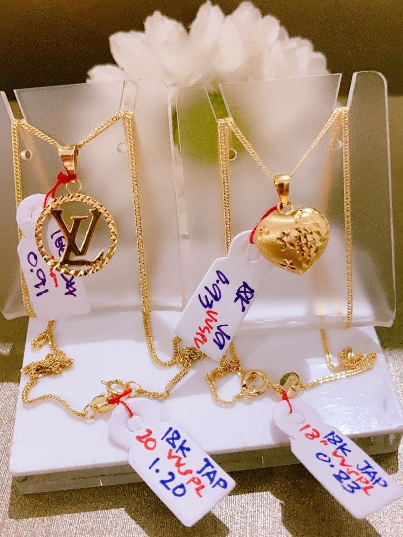 LV HEART Pendant k18 JG, Women's Fashion, Jewelry & Organizers, Necklaces  on Carousell