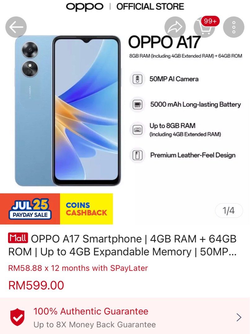 Oppo A17 Price in Malaysia & Specs - RM449