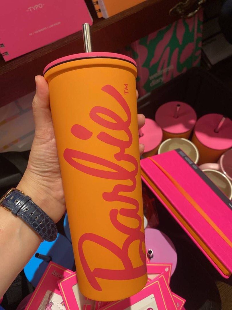 (Order Sucure) Barbie X Typo Tumblers, Furniture & Home Living