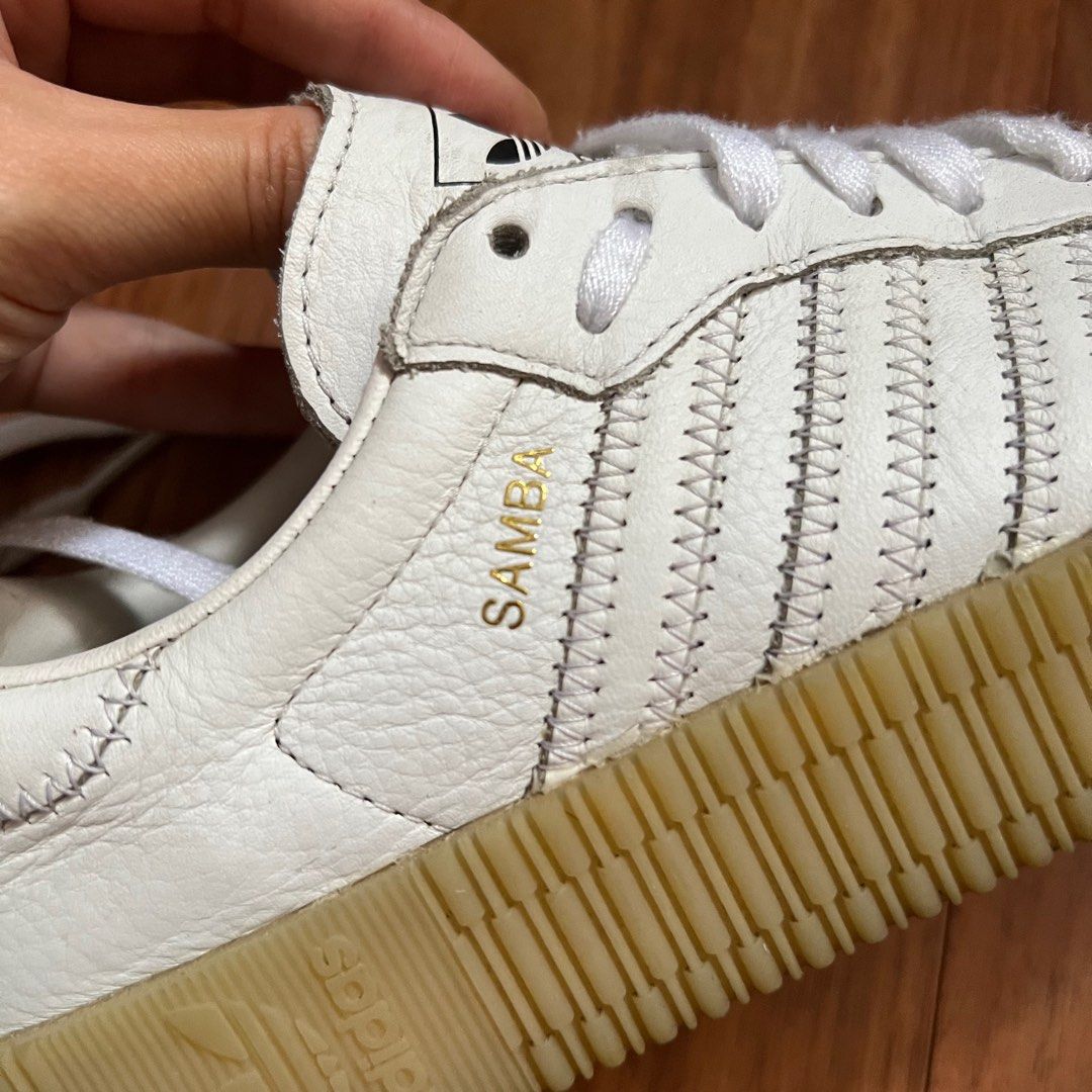Adidas sambarose triple white cheap