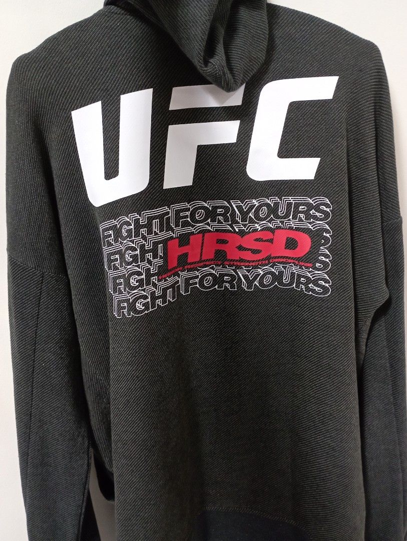Reebok UFC logo hoodie in black