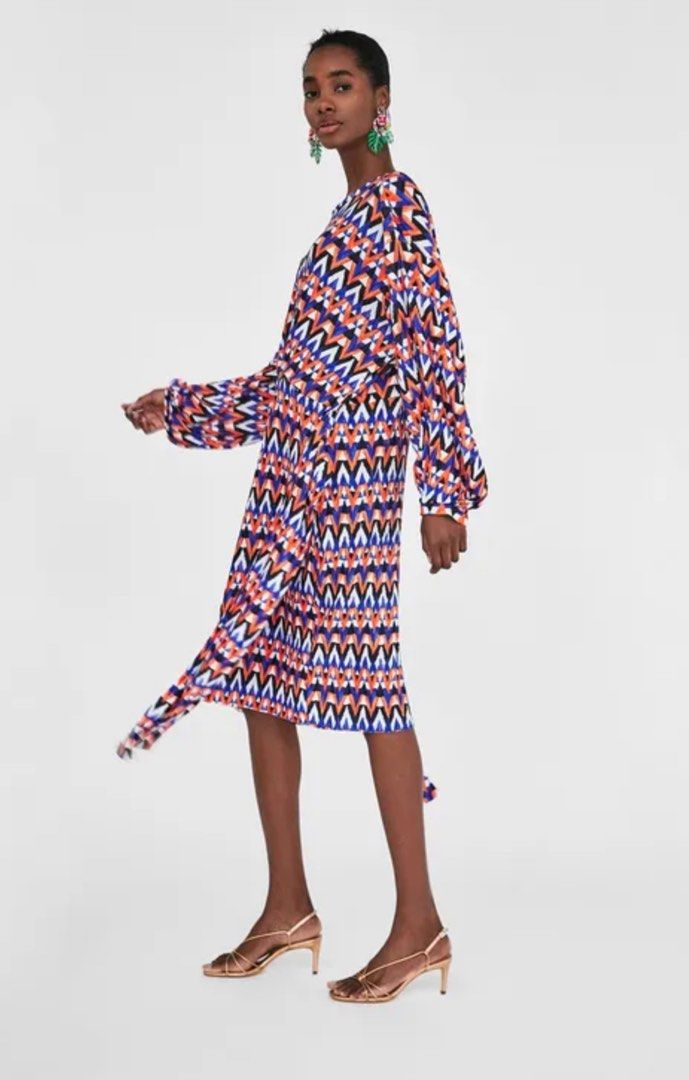 Zara zig zag shop dress