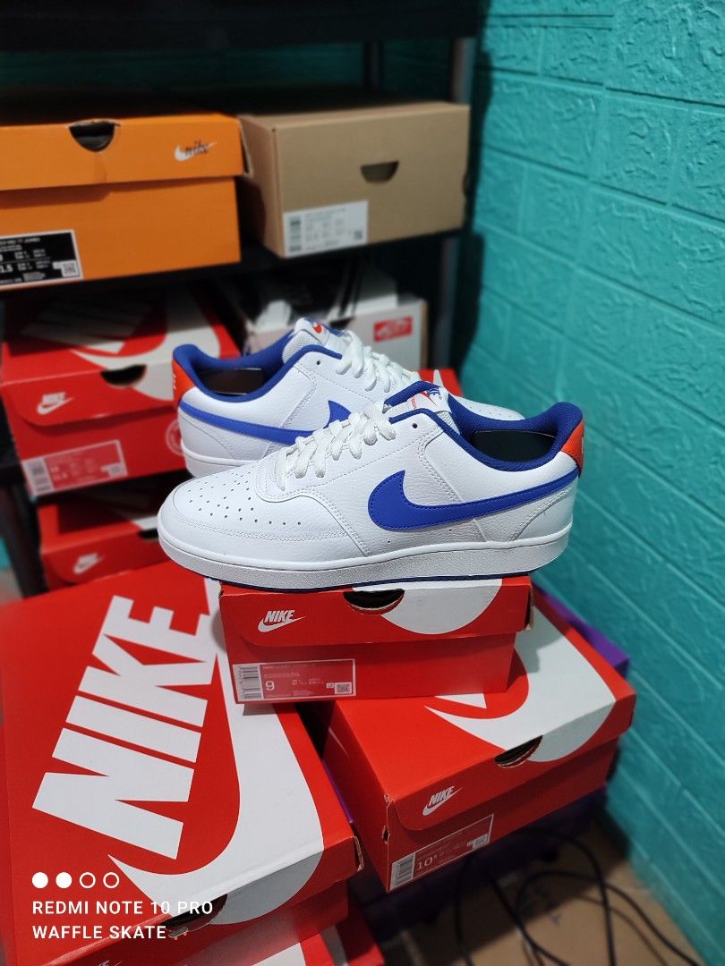 Original/Legit/Authentic NIKE COURT VISION LOWS (WHITE ROYAL BLUE) on