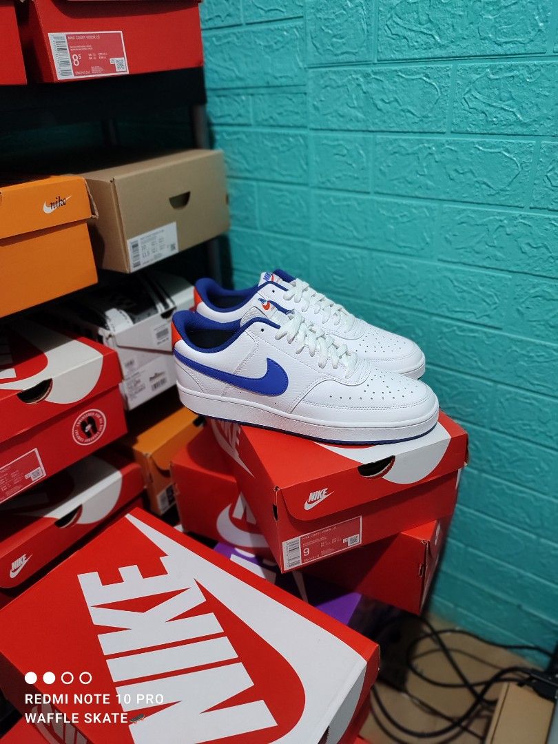 Original/Legit/Authentic NIKE COURT VISION LOWS (WHITE ROYAL BLUE) on
