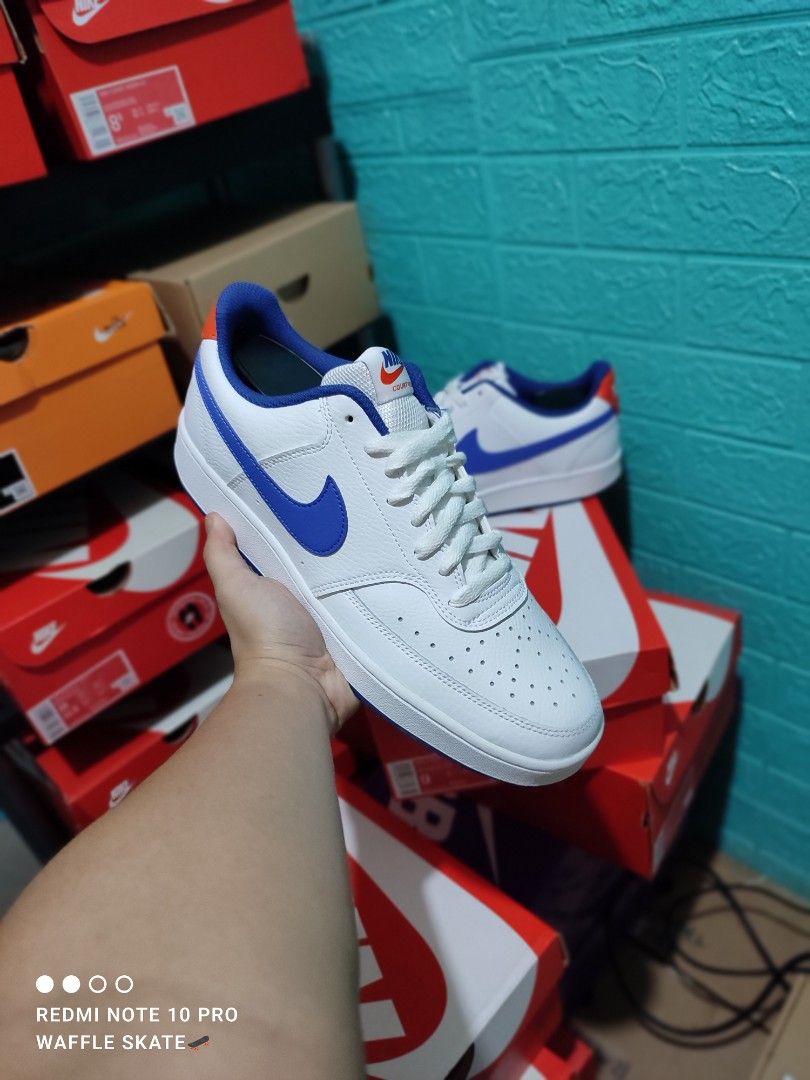 Original/Legit/Authentic NIKE COURT VISION LOWS (WHITE ROYAL BLUE) on