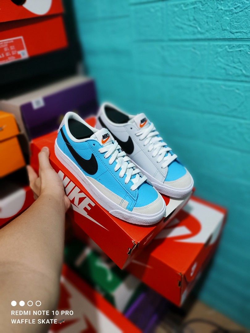 Original/Legit/Authentic WOMEN'S NIKE BLAZER LOW '77 (BLUE LIGHTNING