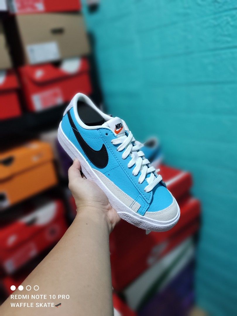 Original/Legit/Authentic WOMEN'S NIKE BLAZER LOW '77 (BLUE LIGHTNING