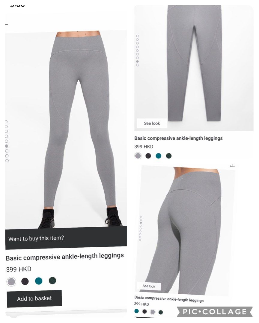 Basic compressive ankle-length leggings