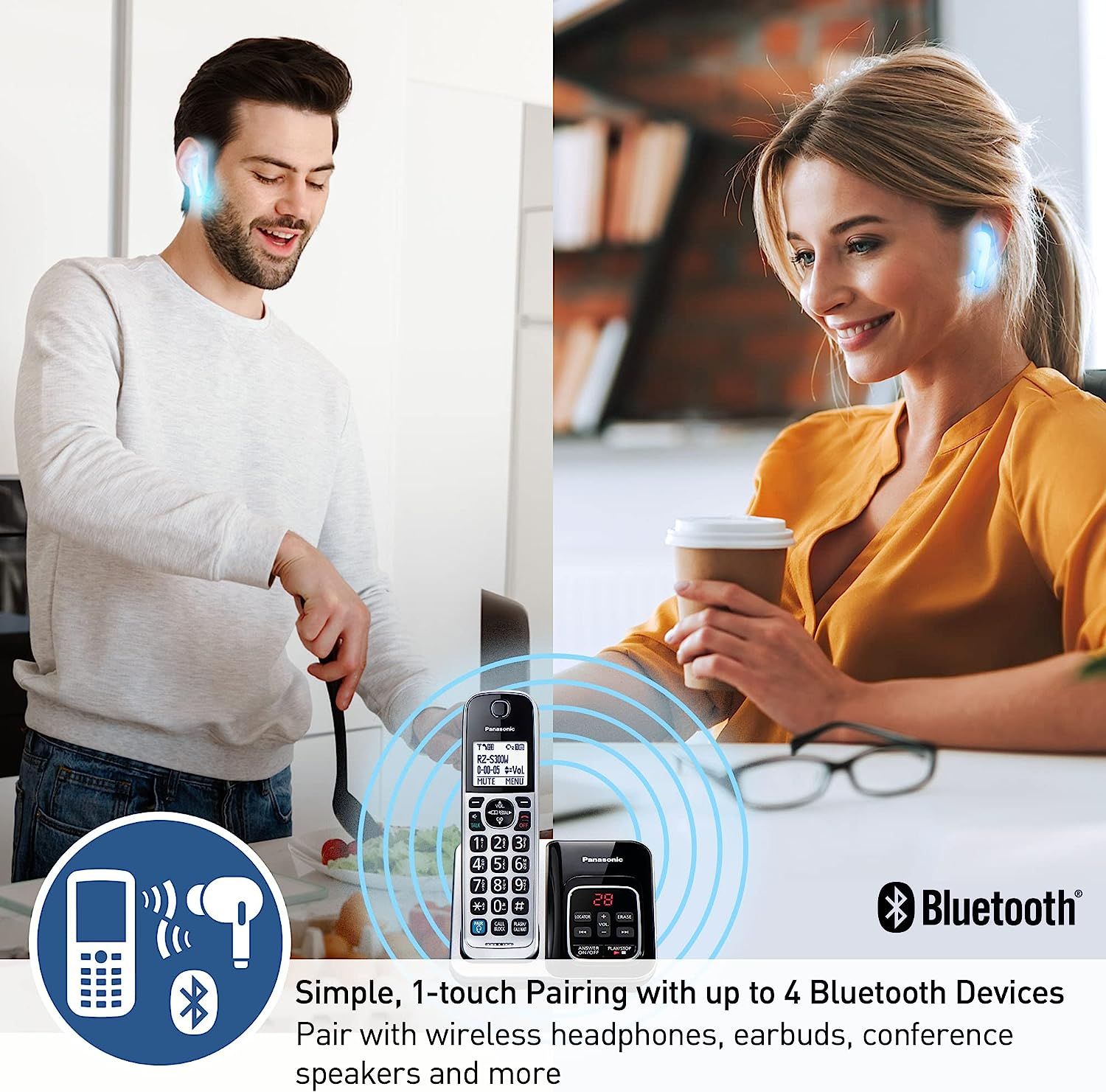 Wireless earbuds 2025 with caller id