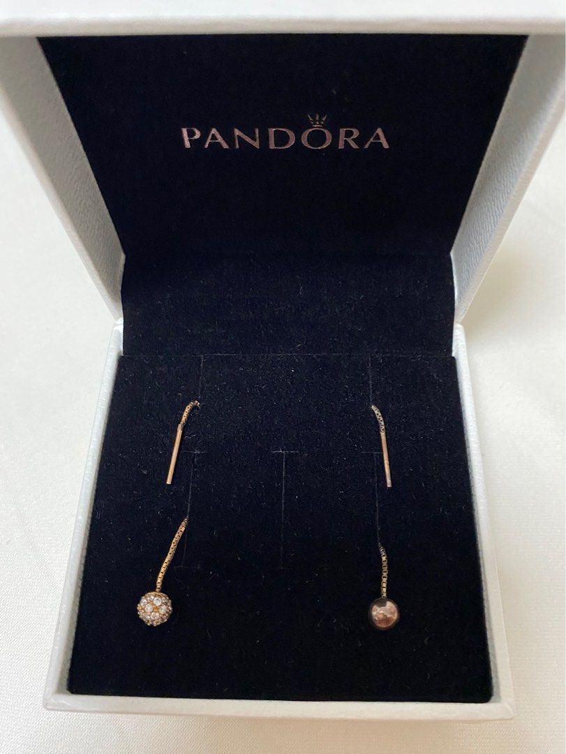 Polished & pavé bead dangle deals earrings