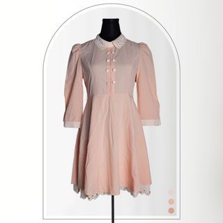 Peachy Pink Cute Vintage Style Dress