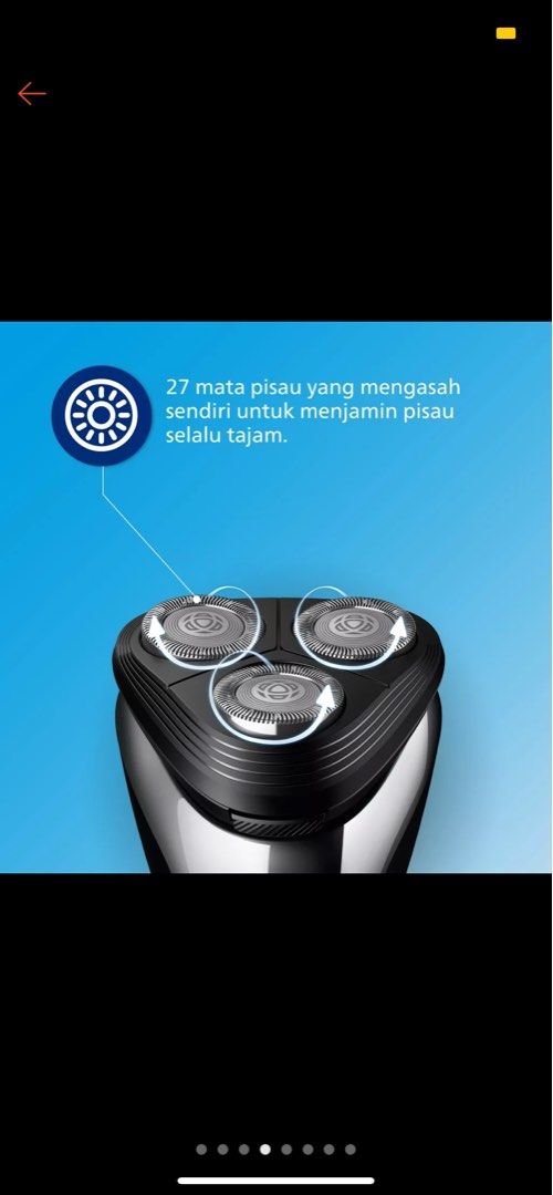Philips Shaver 3HD 1000 Series S1301/02 Pencukur Jenggot & Kumis on