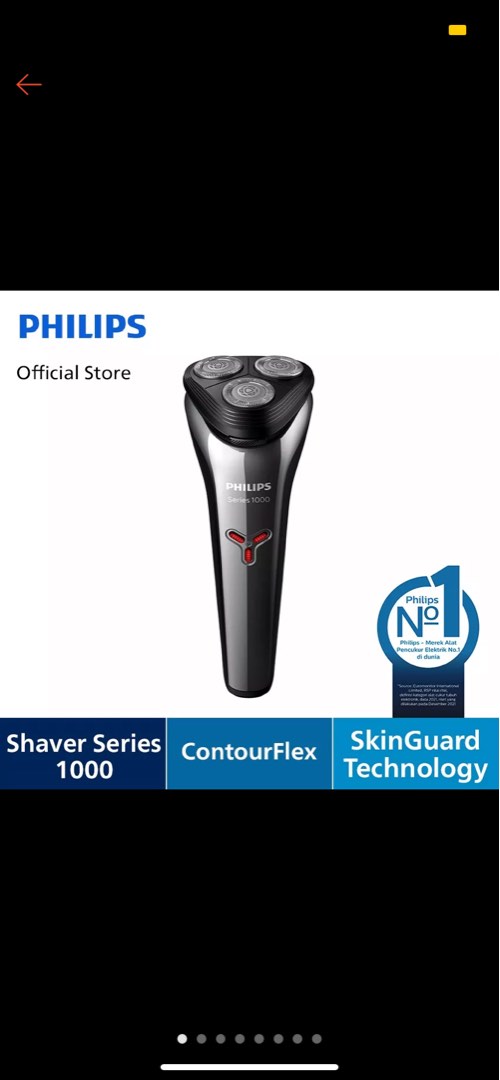 Philips Shaver 3HD 1000 Series S1301/02 Pencukur Jenggot & Kumis on