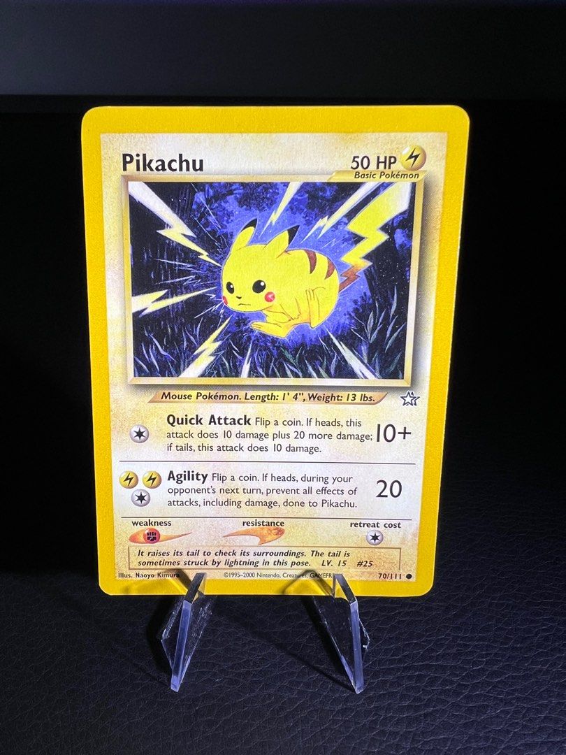 Pikachu, Pokemon Neo Genesis #70/111, Hobbies & Toys, Toys & Games on  Carousell