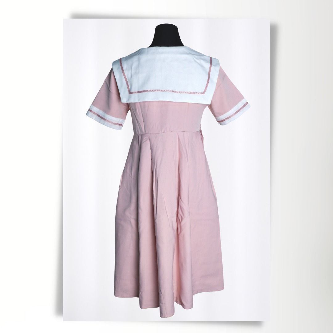 Pink School Uniform Style Dress, Women's Fashion, Dresses & Sets ...
